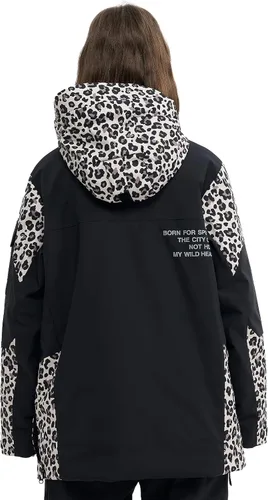 Vista 2 de Chaqueta de esquí Anorak de snowboard Abrigo sudadera holgada con capucha de nieve aislada impermeable cálido para mujeres y hombres