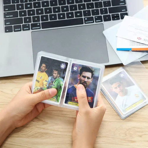 Vista 5 de 4 paquetes de 6 páginas para tarjetas de crédito, portatarjetas de crédito, fundas transparentes para tarjetas de crédito, para hombres y mujeres