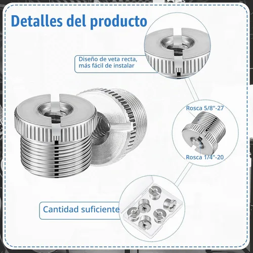 Vista 3 de Hotop Adaptador de soporte de micrófono de 6 piezas, macho de 5/8 pulgadas