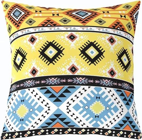 Vista 17 de Manfei Skull Maths Throw Pillow Cover Gothic Style Square Cushion Case Halloween Skeletons Black White Decor Throw Porch Pillows Cases for Couch