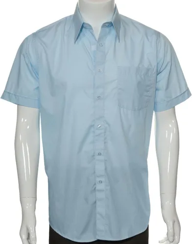 Vista 2 de Benefit Wear Camisa de vestir de manga corta con gancho y bucle frontal adaptativa para hombre (16.5, blanco)