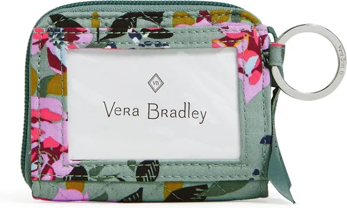 Vista 3 de Vera Bradley Cartera pequeña de algodón con cremallera para mujer con protección RFID