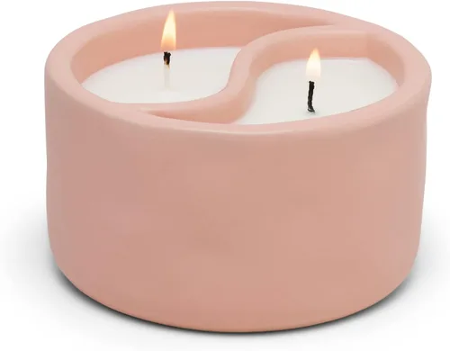 Vista 5 de Paddywax Velas de cerámica Yin Yang rosa polvoriento, 11 onzas