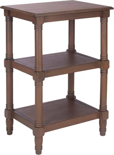 Vista 14 de Safavieh Home Collection Cassie Greige - Mesa de almacenamiento de 3 estantes ACC5715A, 19.8 pulgadas de ancho x 15 pulgadas de largo x 30 pulgadas