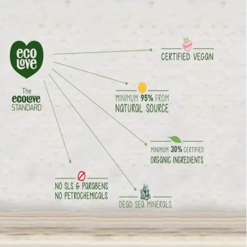 Vista 5 de ecoLove - Champú natural y gel de baño hidratante para piel seca - Con pepino orgánico - Sin SLS ni parabenos - Gel de ducha vegano y libre