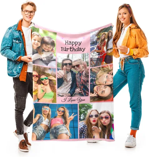 Vista 13 de Printwoo Mantas personalizadas con foto, manta de fotos personalizada, mantas personalizadas con imagen, regalos personalizados para mujeres