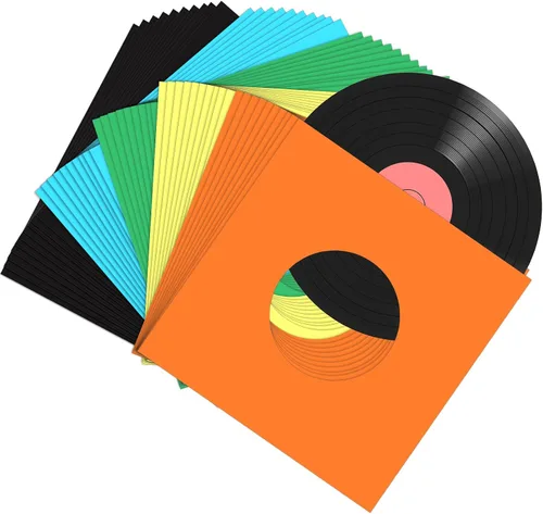 Vista 10 de Eaasty - 100 fundas para discos de 7 pulgadas, 45 unidades, color negro