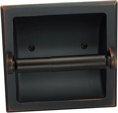 Vista 3 de soporte empotrado para papel higiénico, construcción metálica - soporte de montaje incluido, variación
