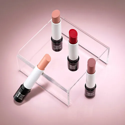 Vista 4 de aden Lápiz labial de terciopelo – altamente pigmentado – duradero e hidratante – no seco – cremoso y suave (01 Teddy)
