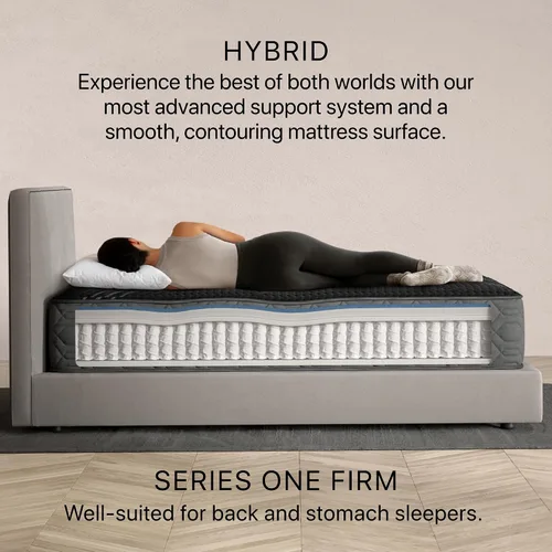 Vista 7 de Beautyrest Black Series One Firm - Colchón híbrido individual XL de 12.5 pulgadas, tecnología de enfriamiento, comodidad de contorno, soporte