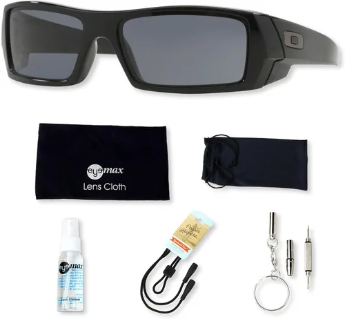 Vista 2 de Oakley Gascan OO9014 - Paquete de lentes de sol con funda original y accesorios (5 artículos)