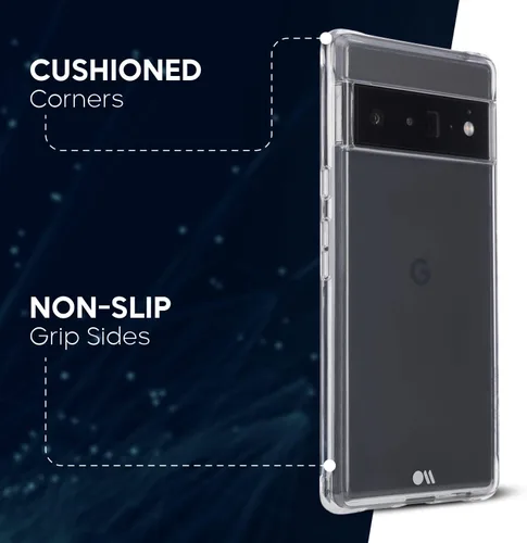 Vista 5 de Case-Mate - Serie Tough - Paquete de protección - Funda y protector de pantalla para Google Pixel 6 Pro - Delgado - Protección contra caídas de 10