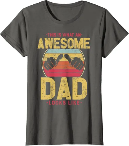 Vista 7 de This is what a awesome dad looks like T-Shirt, Negro