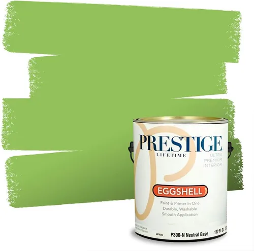 Vista 146 de PRESTIGE Pintura exterior e imprimación en uno, aloe, plano, 1 galón