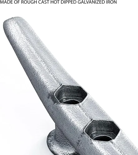 Vista 2 de Tacos de muelle de 6 ": hierro galvanizado en caliente fundido áspero: paquete de 4, 8, 16 (paquete de 16)