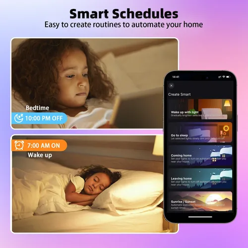 Vista 8 de Bombillas inteligentes con control remoto, bombilla LED multicolor regulable que cambia de color, funciona con Alexa y Google Home, bombilla WiFi