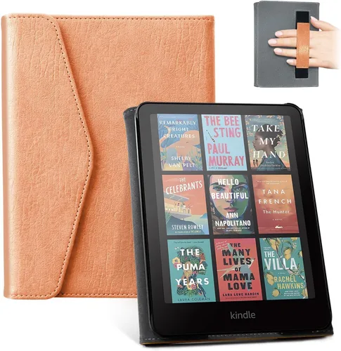 Vista 19 de CoBak Funda prémium para Kindle Paperwhite y Kindle Colorsoft de 7 pulgadas y Hanvon con correa de mano, encendido y apagado automático, elegante
