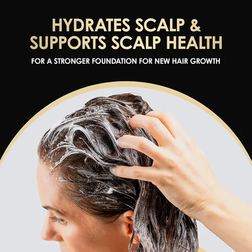 Vista 4 de ThickTails Acondicionador para el crecimiento del cabello para mujeres con biotina, cafeína y palma enana americana, acondicionador espesante sin