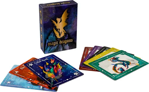 Vista 3 de Juego de Cartas de Dragones Mágicos - ¡Nuevo! - Captura de Cartas, Juego Familiar de Dragones Juegos de Cartas Divertidos para Adultos