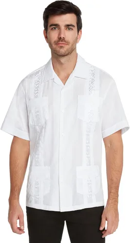 Vista 17 de 9 Crowns Essentials Guayabera - Camisa con botones para hombre