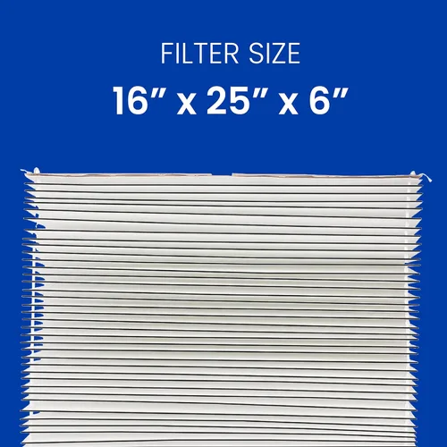 Vista 2 de AprilAire 501 Filtro de repuesto para AprilAire 5000 Purificador de aire para toda la casa - Equivalente MERV 15, Filtro de aire 16x25x6