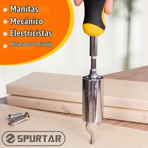 Vista 7 de Spurtar Juego de enchufes universales (11-32 mm 7-19 mm) para desenroscar cualquier perno Herramienta universal de enchufe multifunción