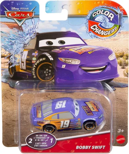 Vista 3 de Disney Coches Juguetes Cambiadores De Color Bobby Swift