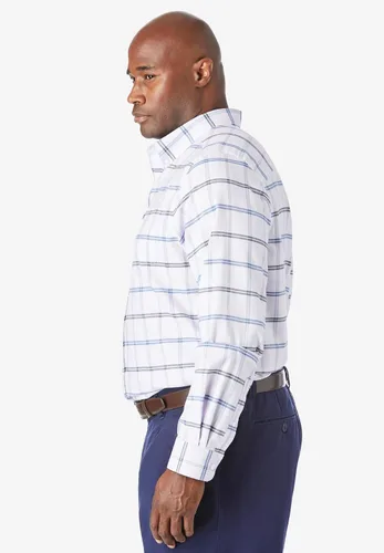 Vista 4 de KingSize Camisa de vestir Oxford sin arrugas para hombre, talla grande y alta