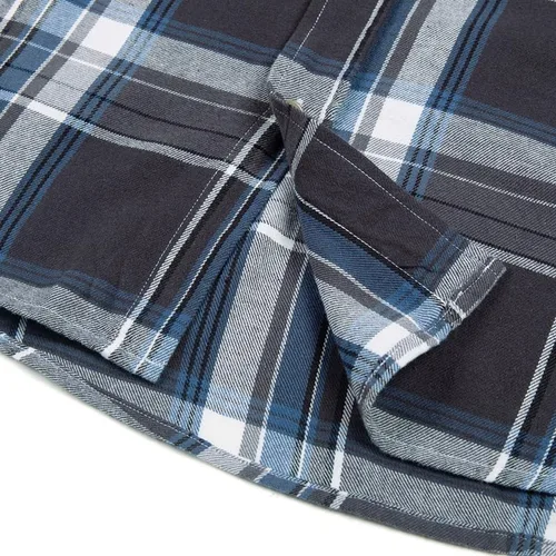 Vista 7 de Camisa casual de franela de manga larga con botones para hombre