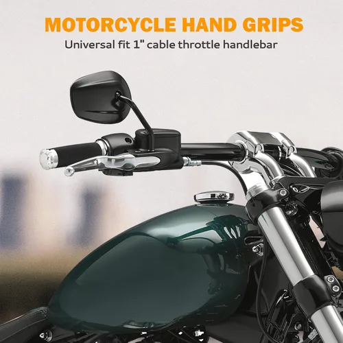 Vista 7 de PBYMT 1" Motorcycle Hand Grips Compatible for Harley Honda Suzuki Yamaha Kawasaki