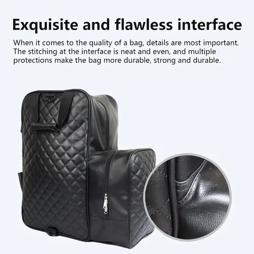 Vista 7 de Bolsa ecuestre profesional duradera de piel sintética impermeable para botas de equitación con compartimento para casco y sombrero