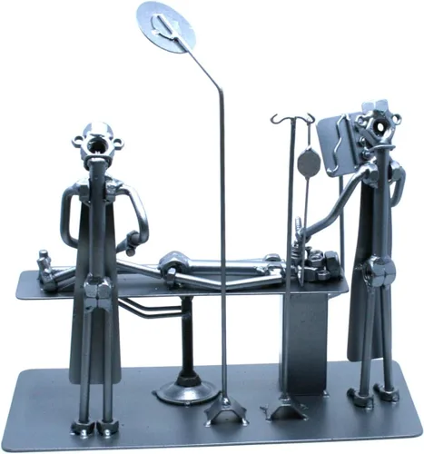 Vista 6 de Regalo de cirujano ortopédico personalizado, Tuercas y pernos escultura coleccionables, arte de metal reciclado, cumpleaños, regalo de jubilación l