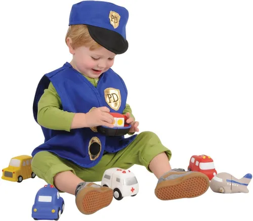 Vista 2 de Kaplan Early Learning - Juego de 6 vehículos de 2 secciones para reforzar el reconocimiento