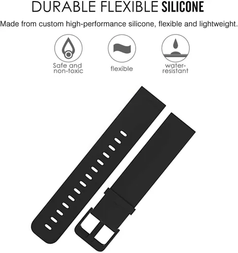 Vista 4 de Compatible con correas Colmi P8 Plus, Lamshaw Quick Release Watch Correa deportiva de silicona suave compatible con el reloj inteligente Colmi P8