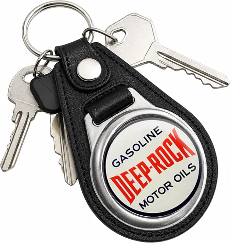 Vista 92 de Brotherhood Round Key Chain for Vintage Motor Oil, Petroleum, and
