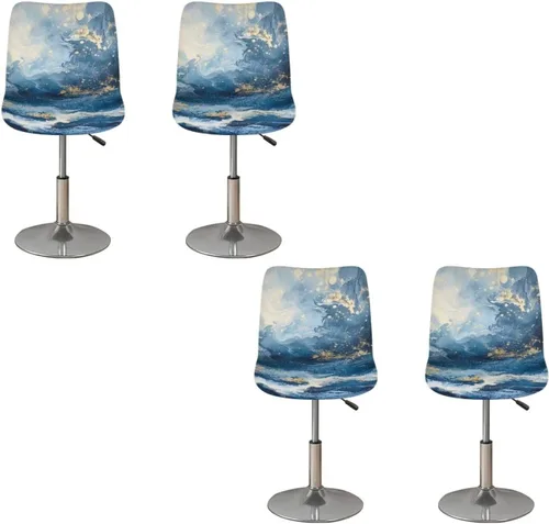 Vista 295 de American Eagle - Juego de 2 fundas para taburetes de bar para sillas de comedor, impermeables, antideslizantes, tamaño universal