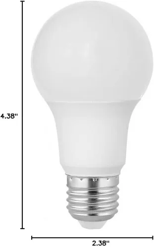 Vista 4 de Satco S11401 - Bombilla LED A19 de 9 W, luz natural de 5000 K, 800 lúmenes, base mediana E26, paquete de 10