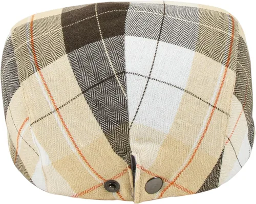 Vista 3 de Gorro de periódico para hombre, gorra plana Ivy Gatsby, gorra ajustable a cuadros coloridos