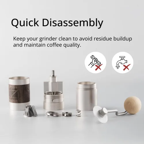 Vista 5 de 1Zpresso Molinillo de café manual Q – Mango de manivela con rebaba cónica de acero inoxidable, adecuado para goteo, prensa francesa, preparación