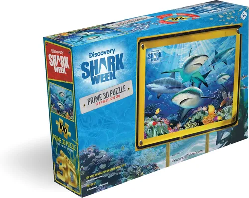 Vista 3 de Prime 3D Selfies Howard Robinson Reef Shark, rompecabezas 3D de 500 piezas