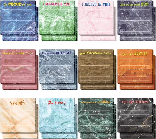 Vista 7 de Yinder 12 notas adhesivas inspiradoras, bonitas notas adhesivas motivacionales, regalos de agradecimiento a los empleados, a granel para profesores