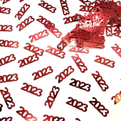 Vista 12 de Confeti Año 2023 Negro - Paquete al por menor #7620 QS0