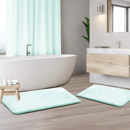 Vista 50 de Clara Clark Alfombra de Baño 24" x 17" - Alfombras de Baño, Tapete de Baño de Espuma Viscoelástica, Afelpado, Acogedor, Ultra Suave, Antideslizante