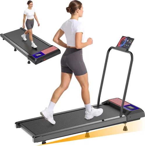 Vista 12 de Walking Treadmill Pad with Incline for Home Office Gk-N4054AF-Negro/Bandera