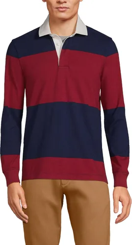Vista 2 de Lands' End Rugby sólido de manga larga para hombre