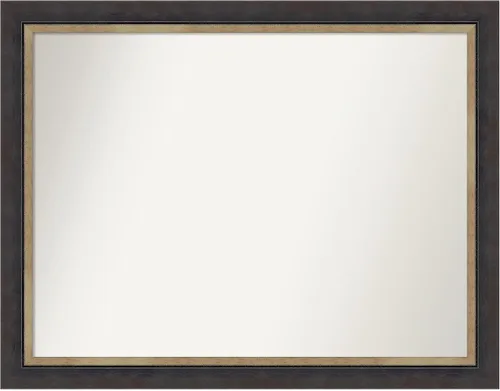 Vista 268 de Amanti Art Espejo personalizado, espejo de baño negro Astor, espejo de pared o espejo de tocador de baño sobre el fregadero (25 x 25 pulgadas)