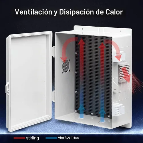 Vista 5 de Namunanee - Caja de conexiones eléctricas para exterior, recinto resistente al agua de ABS con panel de montaje interno y tapa con bisagras, 9.2" H