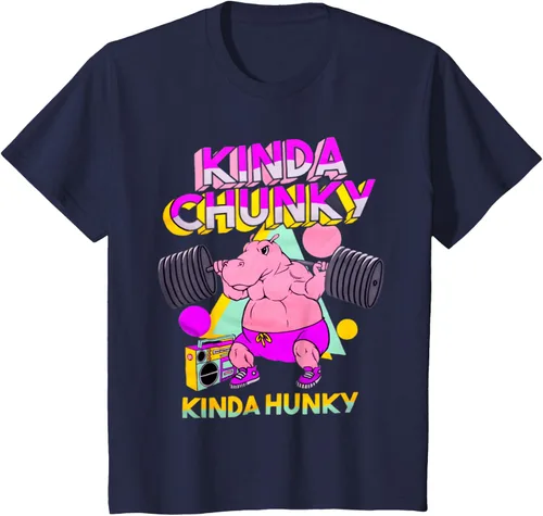 Vista 51 de Kinda Chunky Kinda Hunky, camiseta de gimnasio para culturismo, Negro