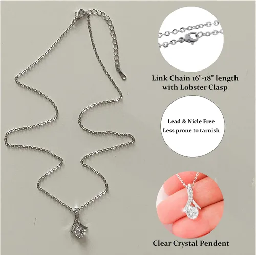 Vista 5 de Collar de regalo para novia, regalos de prometido para ella, collar para mi futura esposa, joyería de alma gemela para mujer
