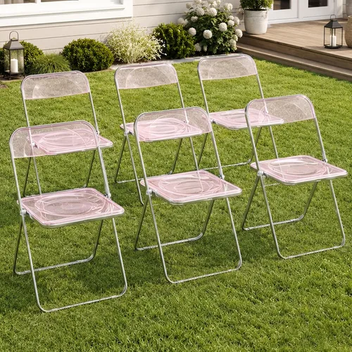 Vista 43 de JPBSTO Paquete de 2 sillas plegables de plástico negro, par ejecutivo apilable para oficina, sala de conferencias, área VIP (capacidad de 300 libras)